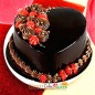 half kg classic heart shaped chocolate cake